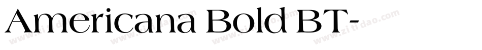 Americana Bold BT字体转换